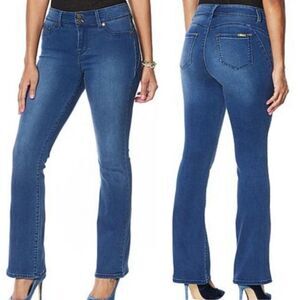 IMAN Global Chic Luxury Resort 360 Slim Bootcut 2 Button Jeans • size 6P